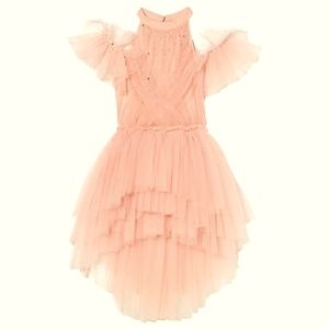 TTDM tutu du monde tulle ruffle hi low cold off shoulder butterfly sleeve 10 11